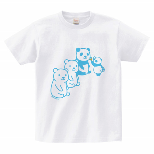 シロクマパンダ化計画Tシャツ(大人〜子供サイズ) Tシャツ moekonet.moo