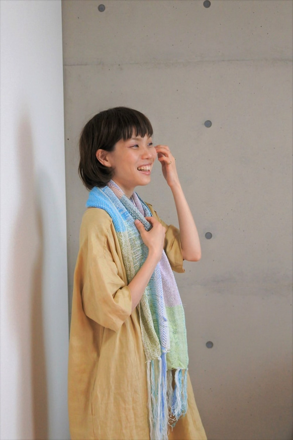 SAORI編織披肩（岡村Moeka） 第4張的照片