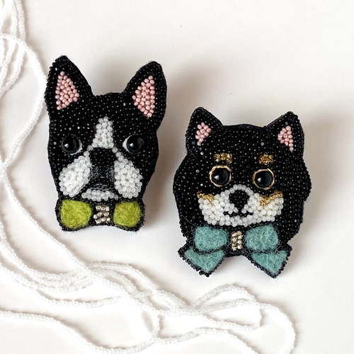 タキシード紳士 ボストンテリア ブローチ izumi-wan 通販 12889076