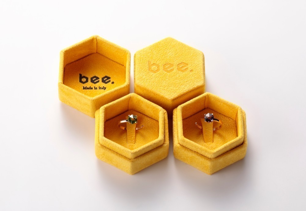 カラーストーン リング「 bee 」リング【 クリア 】ホワイトトパーズ・7号
