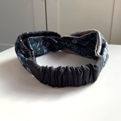 William Morris ⭐️ 設計面料使用 ⭐️ 草莓小偷藍 ⭐️ 頭巾髮帶 第3張的照片