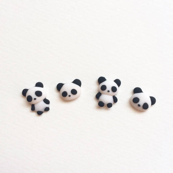 選べる/パンダさん3Dネイルパーツ/デコパーツ ネイルチップ（つけ爪