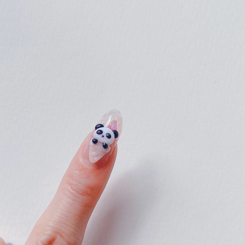 選べる/動物アイスクリーム3Dネイルパーツ/デコパーツ ネイルチップ