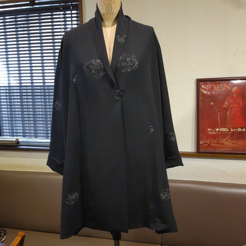 黒羽織のセットアップ　着物リメイク