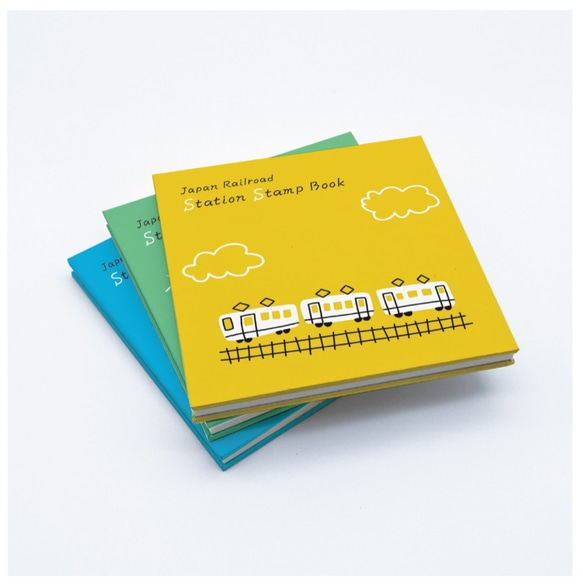 鉄道駅スタンプ帳 B // 蛇腹式  手製本 // 鉄道イラスト // 絵日記帳 // スケッチ帳 6枚目の画像