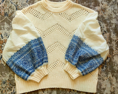 ハンドメイド　セーター　一点物 5_f86675186c64f9dd48042e81d6f6