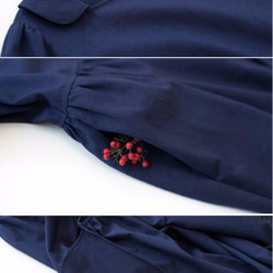 ★SALE★【S】ゆったりポケット付き丸襟シンプルな半袖ワンピース♪ 5枚目の画像