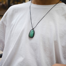 Tibet産 turquoise - Macrame necklace 2枚目の画像