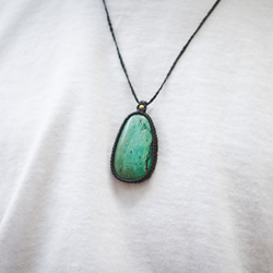 Tibet産 turquoise - Macrame necklace 3枚目の画像