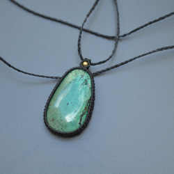 Tibet産 turquoise - Macrame necklace 8枚目の画像