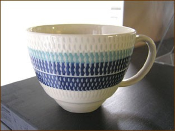 トビカンナ　カフェマグカップ　ブルー 2枚目の画像