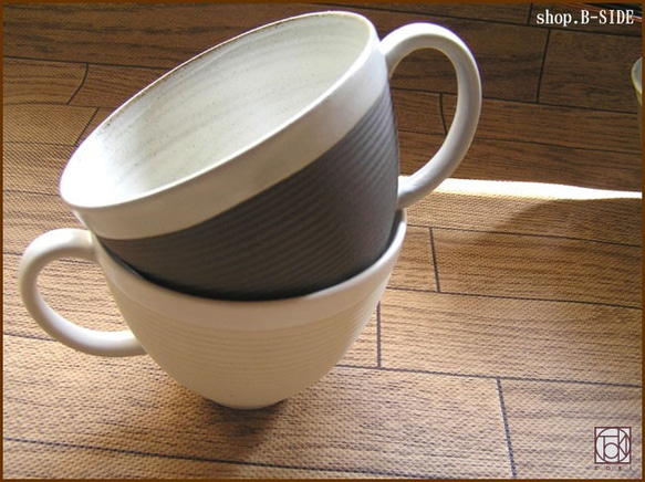 SENDAN　カフェマグカップ 　ブラック・ホワイト　ギフトセット　おうちごはんに　母の日・父の日　おうちカフェ　 1枚目の画像