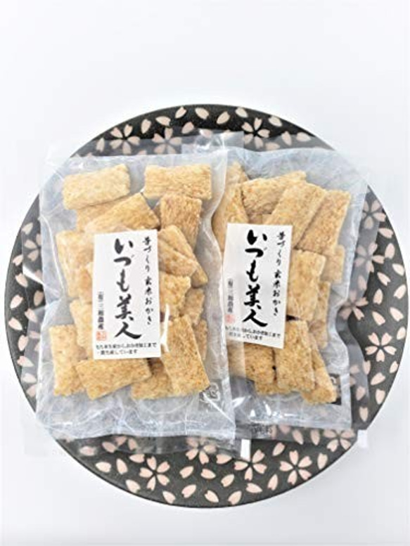 国産・手揚げ・やみつき玄米おかき50ｇ×２袋【送料込み・メール便】 1枚目の画像