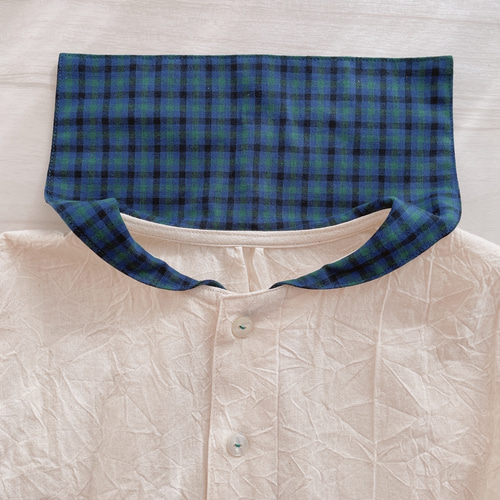 ファミリアチェックのお洋服上下セット【セーラカラーブラウス