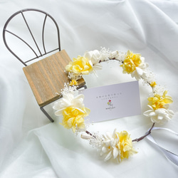 かすみ草花かんむり ファーストバースデー ハーフバースデー 結婚式 前撮り