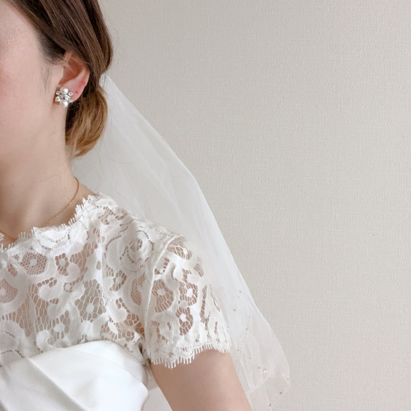 Mimosa ブライダル　イヤリング　ピアス　結婚式　ウェディング　お呼ばれ　花嫁 2枚目の画像