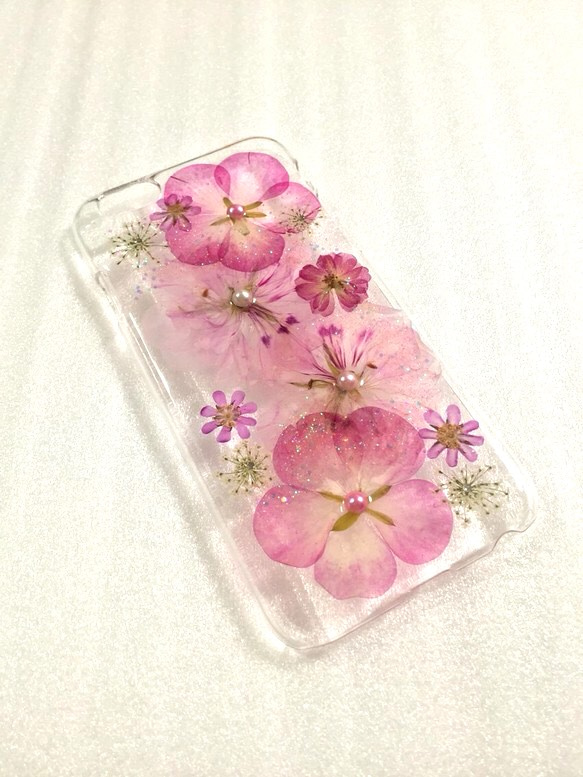 空翔華mama♡ページ⭐︎押し花ケース 花物語「舞桜」押し花ケース スマホケース 全機種対応 iPhone 16 15 14