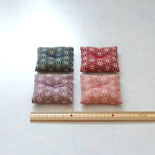 ミニ座布団 紗綾形 10cm角 4枚セット 置物用 飾り座布団