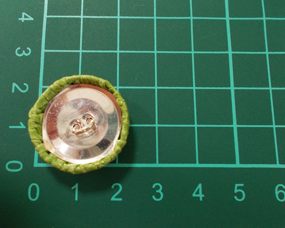 くるみボタン／直径２㎝〈トカゲ革　ヘビ革〉 3枚目の画像