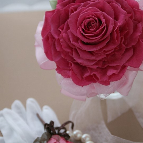 ローズメリアのラウンドブーケ ローズピンク（プリザーブドフラワー