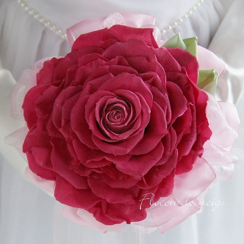 ローズメリアのラウンドブーケ ローズピンク（プリザーブドフラワー