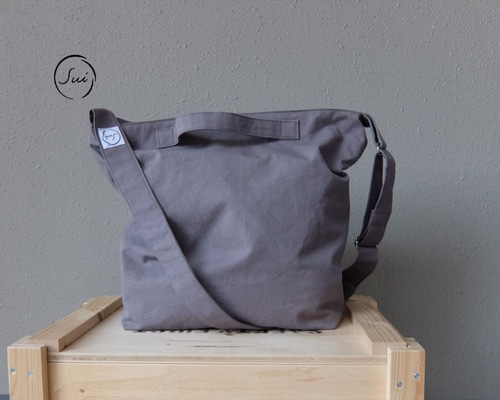 vintage 3way ダークグレー キャンバス ショルダーバッグ 0_21401fe70cadb776496977d8fd95