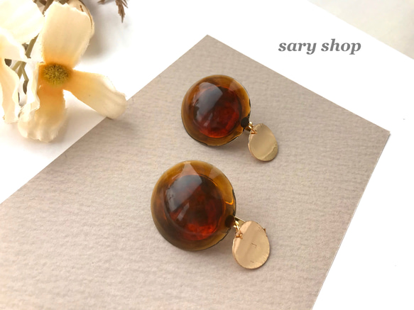 カエルの王様 オレンジ系ラウンドレジンヘアゴム オレンジ系 カエルの