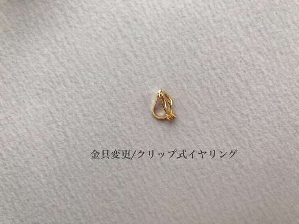 再販【ワンコイン♪】金木犀の一輪咲　オーバルピアス/イヤリング/一粒ピアス/揺れない 5枚目の画像