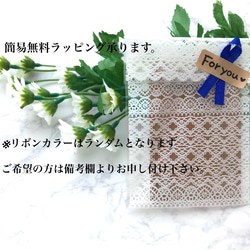 【再販】白い小花と春色ペールブルーの五角形ポニーフック/ヘアゴム/ヘアーカフ 6枚目の画像