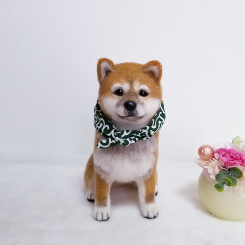 羊毛フェルト 豆柴 柴犬子犬 完成品 羊毛フェルト SweetDog ふぅ