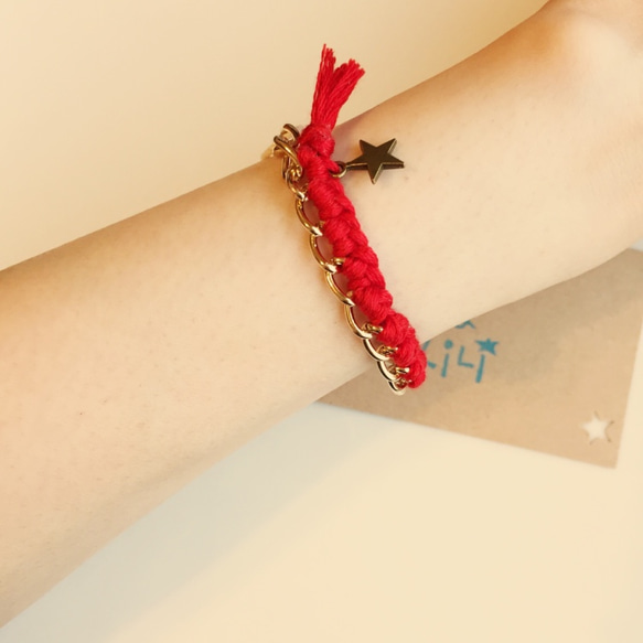 The First Star Bracelet☆ Red 2枚目の画像