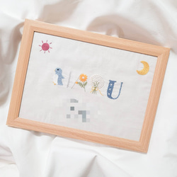 【オーダーページ】ネームボード【B5サイズ】 ❁受注制作専用❁ B5サイズ 刺繍ネームボード 命名書 名前刺繍