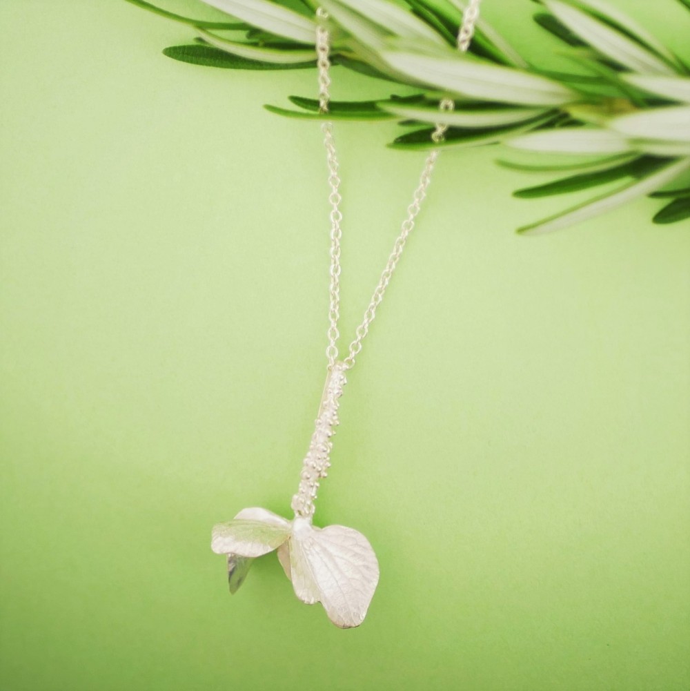 《送料無料》ネックレス botanical motif（立体）sv925