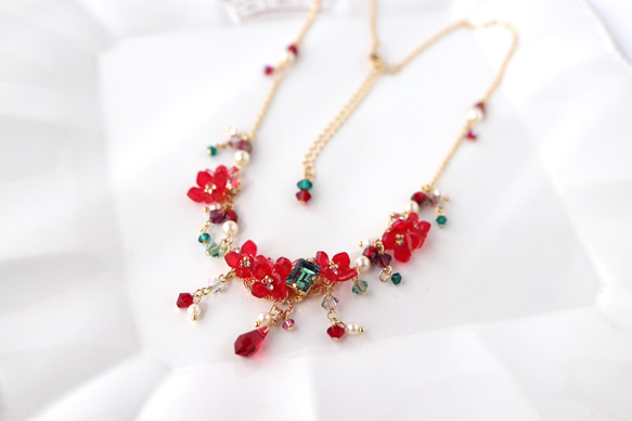聖誕節，施華洛世奇珠寶，項鍊（紅色） 第8張的照片