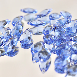 藍色之淚*項鍊（Kiwa水晶、藍色、藍色、花朵、項鍊） 第4張的照片
