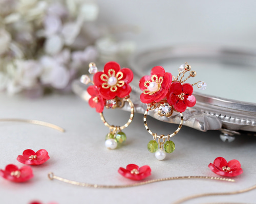 梅の花ピアス・イヤリング オーダー受付 梅の花ピアス・イヤリング オーダー受付