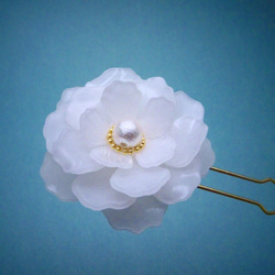 一朵白花* Kanzashi 第2張的照片