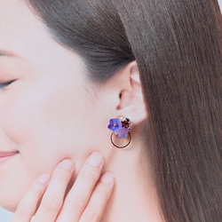 桔梗とbijou*輪っかのピアス／イヤリング 2枚目の画像