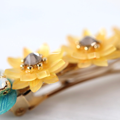 ひまわりバレッタ (向日葵、ヒマワリ) バレッタ ジュネ 通販 9549411