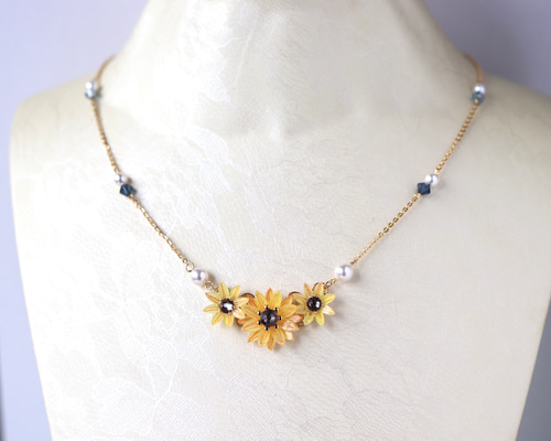Germana Perini ヴェネツィアガラス 7月ひまわりネックレス Germana Perini ヴェネツィアガラス 7月ひまわりネックレス