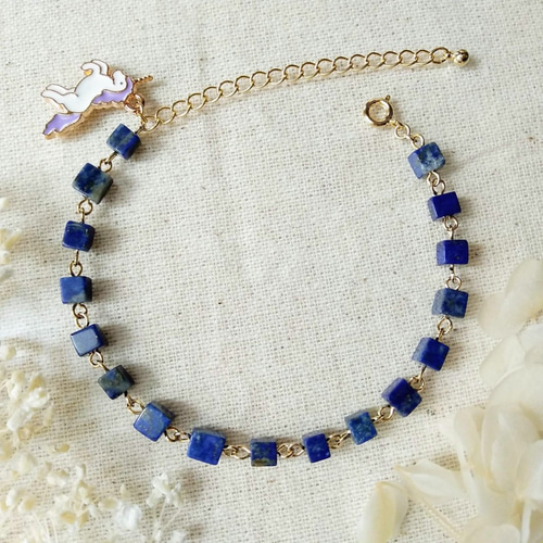 SALE 30%OFF】ラピスラズリのビーズチェーンブレスレット ♯69