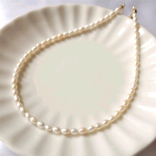 淡水パールのワイヤーネックレス　♯22 SALE 33%OFF】淡水パールのワイヤーネックレス ♯22 ネックレス