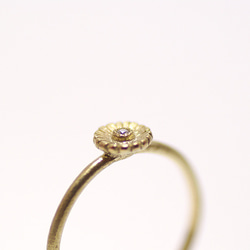 ガーベラの指輪（K10 ダイヤ） 1枚目の画像