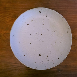 「きりかぶ　皿大 斑点あり」シンプル　平皿　ランチプレート　カレー皿 1枚目の画像