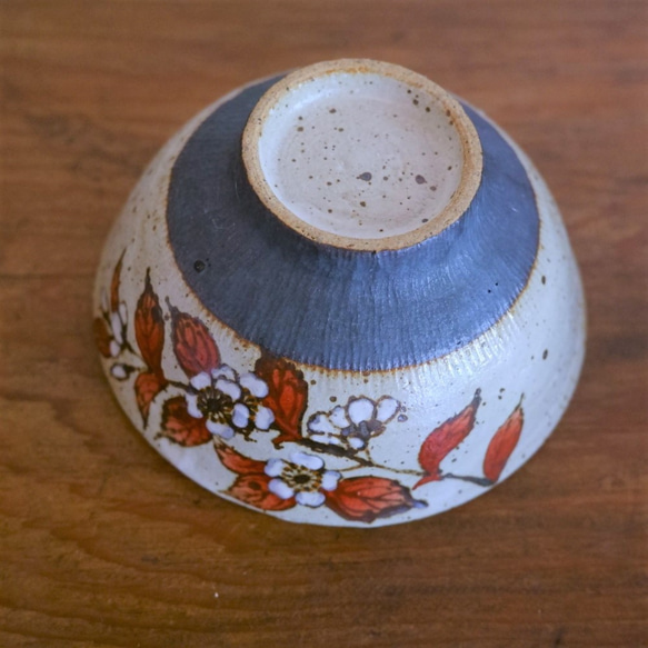 「山桜めし碗」赤絵　茶碗 4枚目の画像