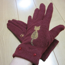 猫さん手袋　とら 2枚目の画像