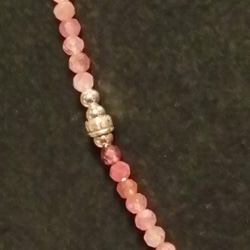 天然石　 ピンクトルマリンネックレス　カレンシルバー×silver925　10月誕生石 宝石質 3枚目の画像