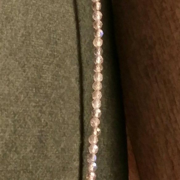 天然石　ラブラドライトとガーネットとラピスラズリのネックレス　カレンシルバー×silve925　宝石質 5枚目の画像
