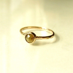 ナチュラルダイヤモンドの指輪(ウォールナットブラウン) 1枚目の画像