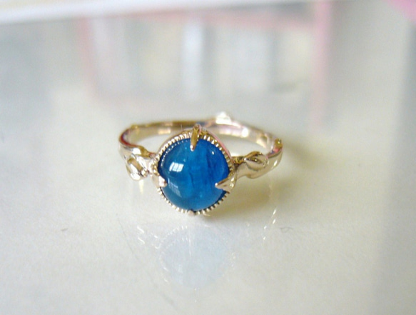 Sold 「S様オーダーメード　ブルーアパタイトキャッツアイの指輪」 1枚目の画像
